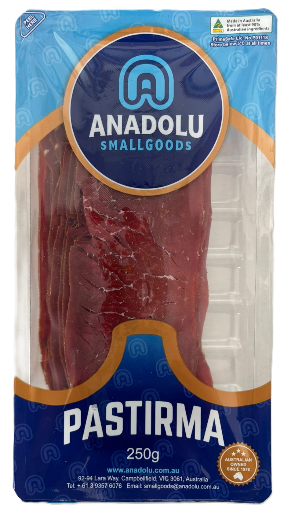 Anadolu Smallgoods Sliced Pastırma 250g