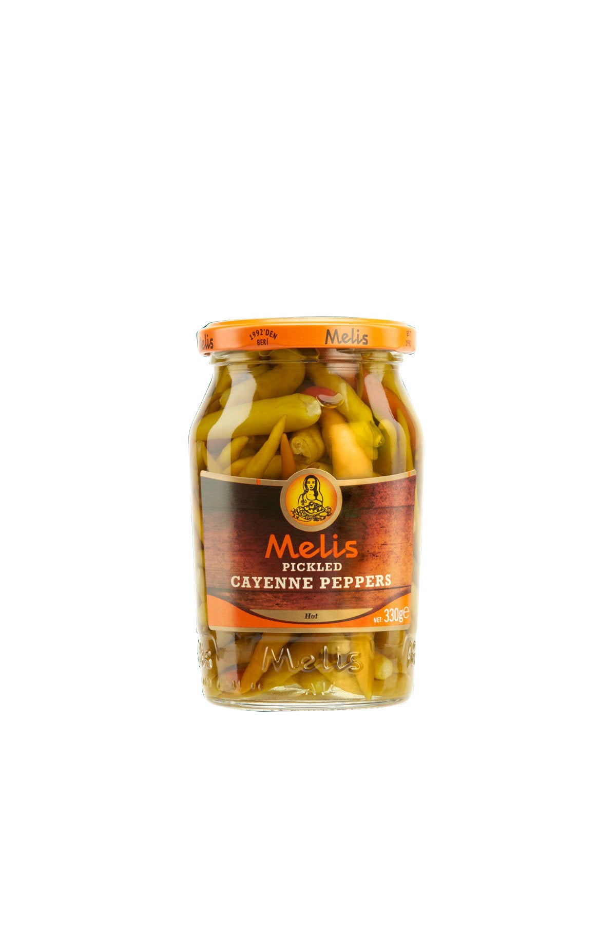 Melis Pickled Hot Cayenne Peppers 640g